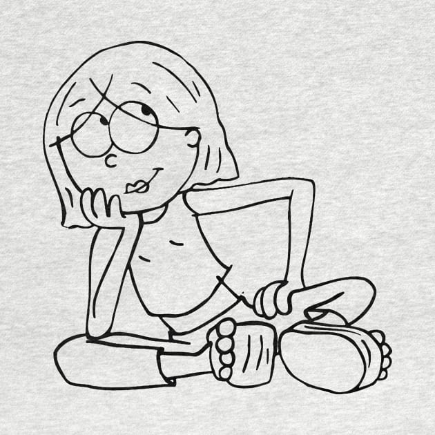 Lizzie McGuire Cartoon Outline by baranskini